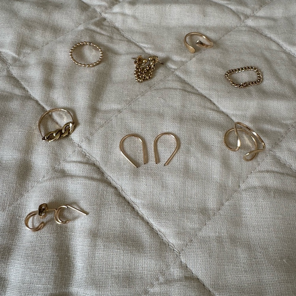 Hello Adorn Gold Filled Rings & Earrings Jewelry